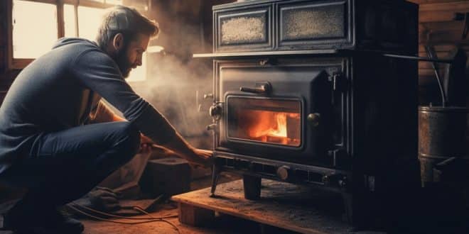 Le ramonage d’un poêle à bois