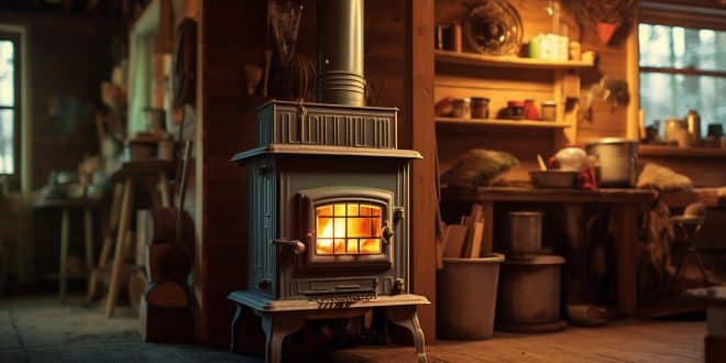 Installer un poêle à bois dans une maison en bois